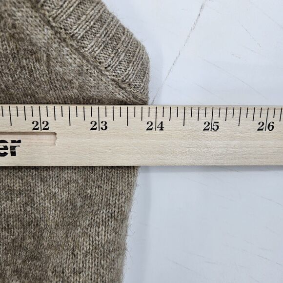 Native World Vest Mens XL New Zealand Possum Merino Wool Tan Pullover FLAW - Picture 8 of 11